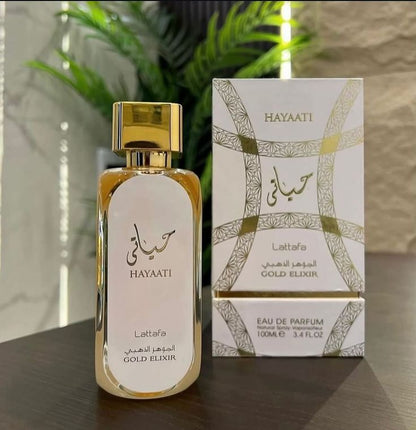 Hayaati Gold Elixir 100Ml Edp Unisex Lattafa Perfume-Inspirado En Armani Code Profumo - Giorgio Armani