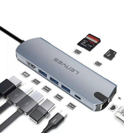 Hub USB-C 9 en 1 AX125 Lenyes