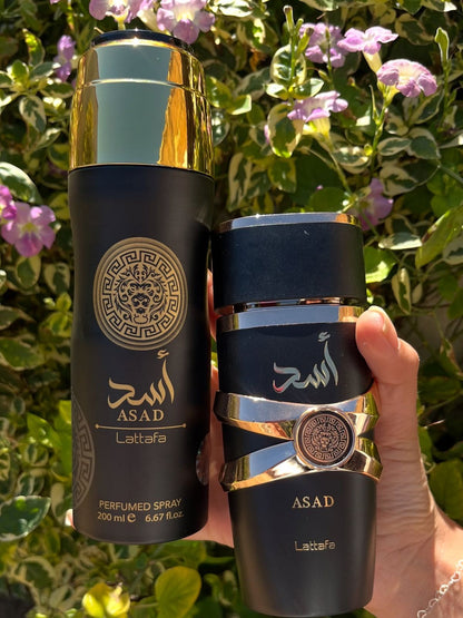 Estuche Asad Lattafa 100ML+200ML Perfume Spray Hombre