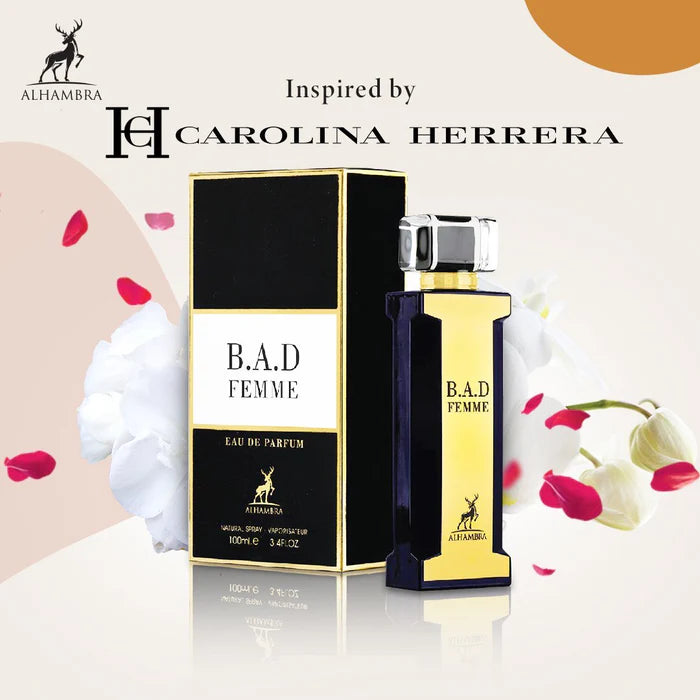 Lattafa B.A.D Femme Original EDP 100 ML- Inspirado En Good Girl De Carolina Herrera