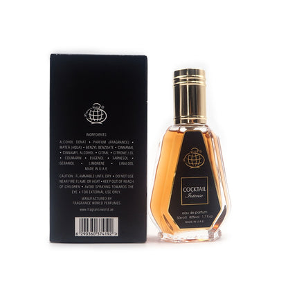Cocktail Intense Fragrance World Edp 50ML Unisex- Inspirado En Kilian Angels Share