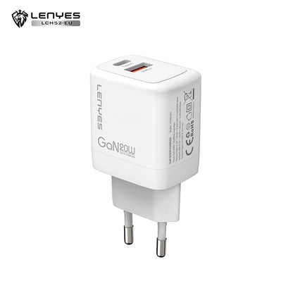 Cargador Lenyes para Smartphones 20w Tipo C - Tipo C Con Tecnología GAN