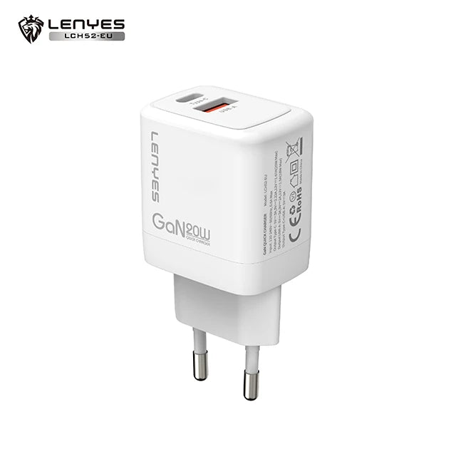 Cargador Lenyes para Smartphones 20w sin cable Con Tecnología GAN