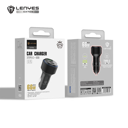 Cargador para auto carga rápida Lenyes Ca704 66w