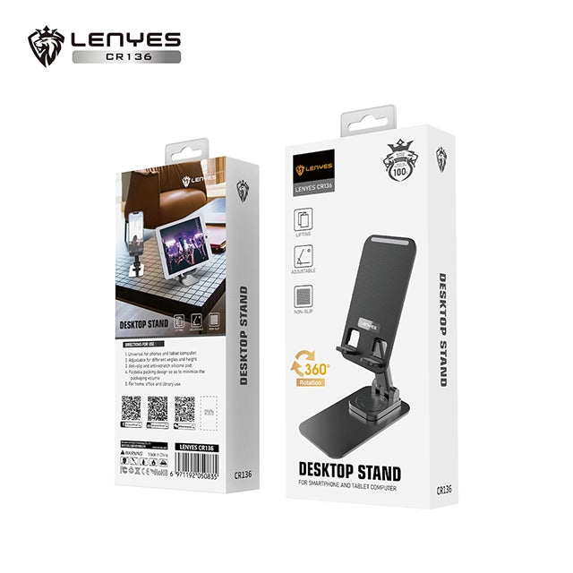 Soporte para celular ajustable, rotación 360 lenyes Cr136